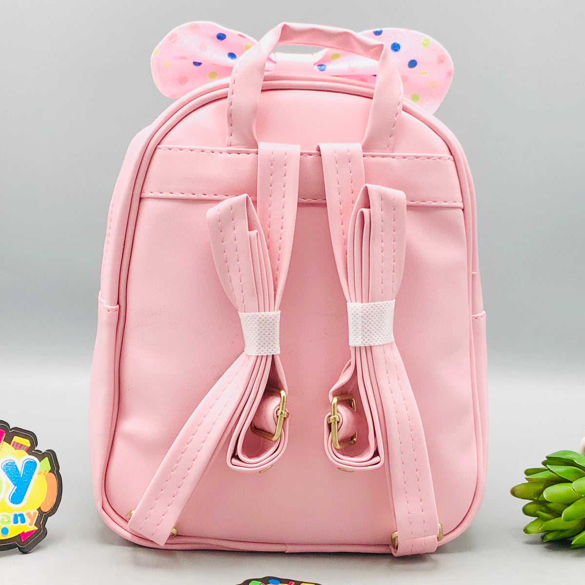 9* Inches Girls Fancy Flower Backpack - Pink