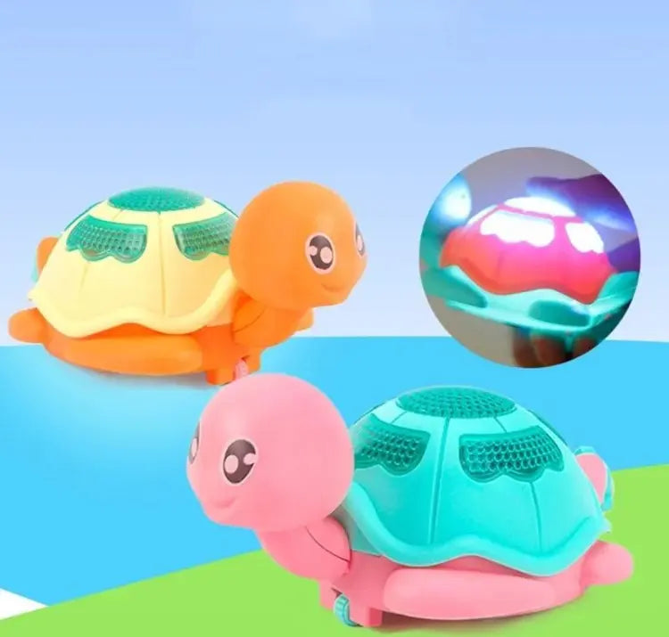 1Pc Cute Turtle Pull Toy With Lights
