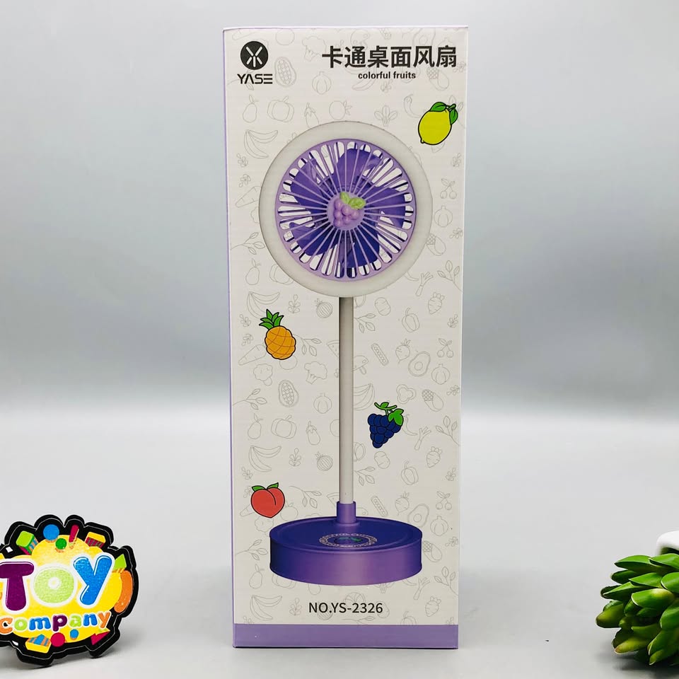 Rechargeable Fruit Design Desktop Fan With Light