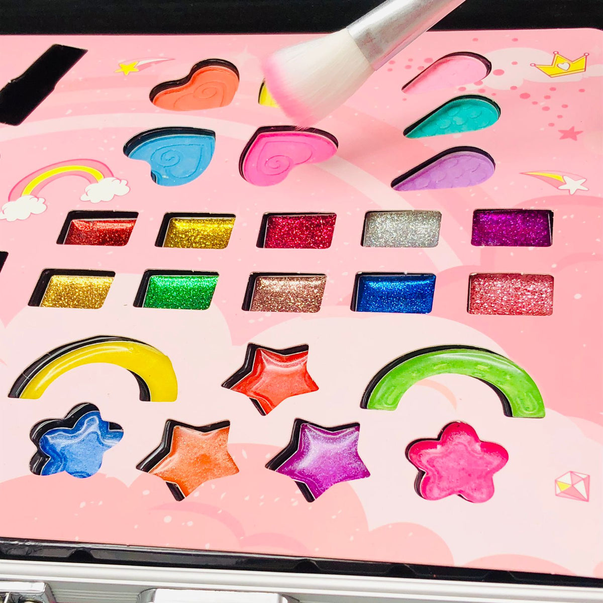 40Pcs Realistic Unicorn Cosmetic Suitcase