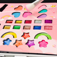 40Pcs Realistic Unicorn Cosmetic Suitcase