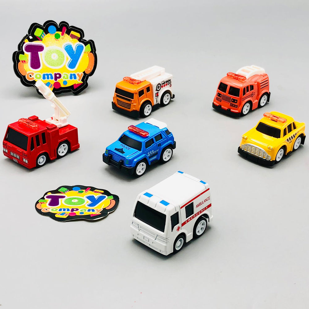 6Pcs Mini Alloy Pullback Cars - Assortment