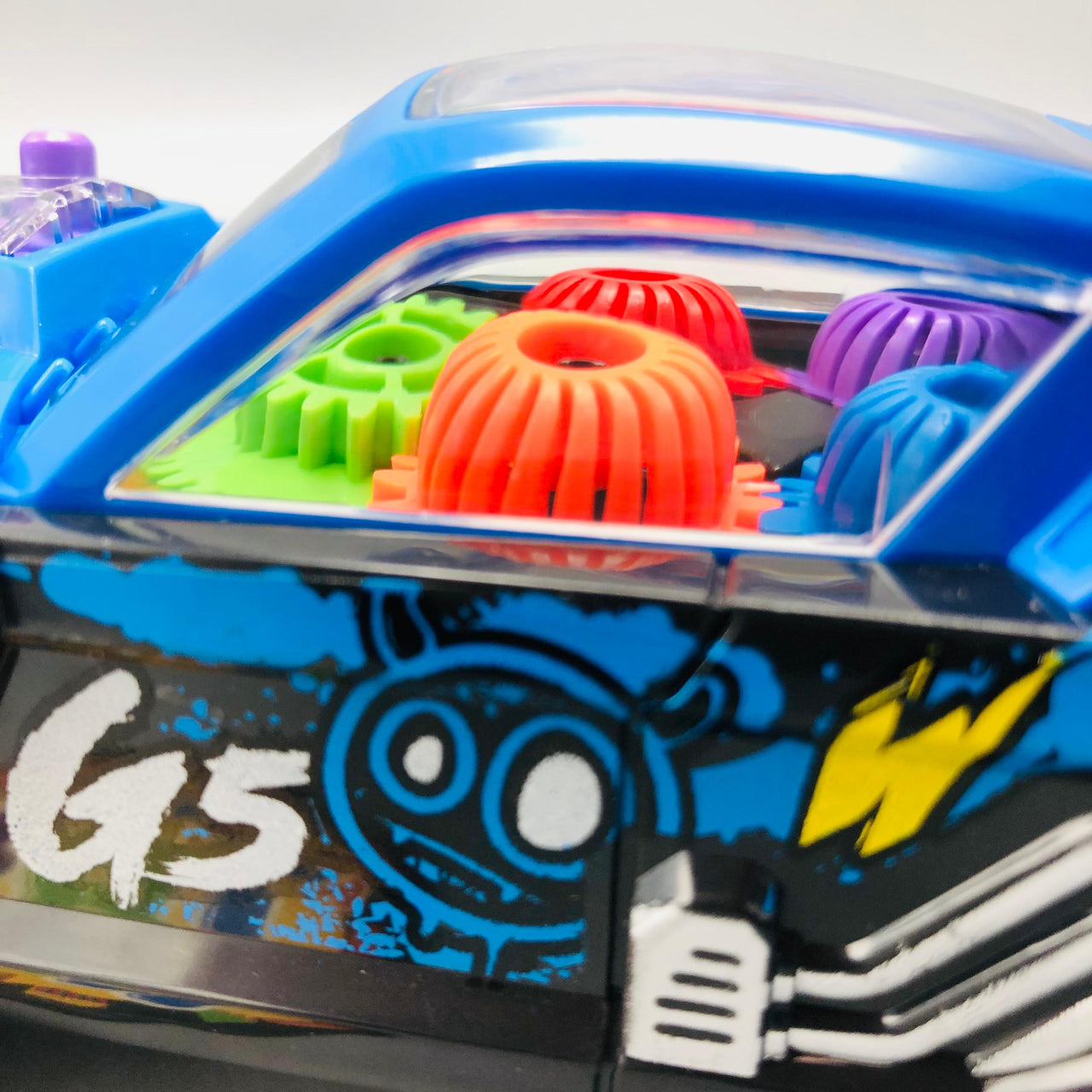 Electric Transparent Gear Musical Car With Smoke