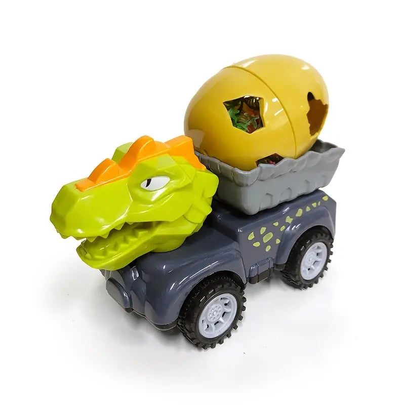 Inertial Mysterious Egg Dinosaur Car Toy - 4Pcs