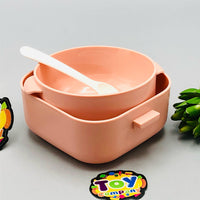 750ml Plastic Lunch Box With Food Scissor & Spoon - Pink