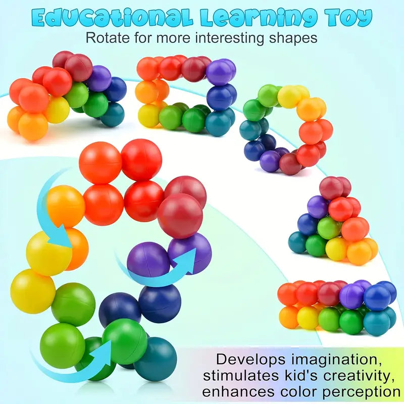 Montessori Rainbow Twisting Magic Puzzle Balls
