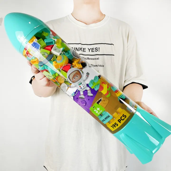 195Pcs Kids Space Rocket Building Blocks
