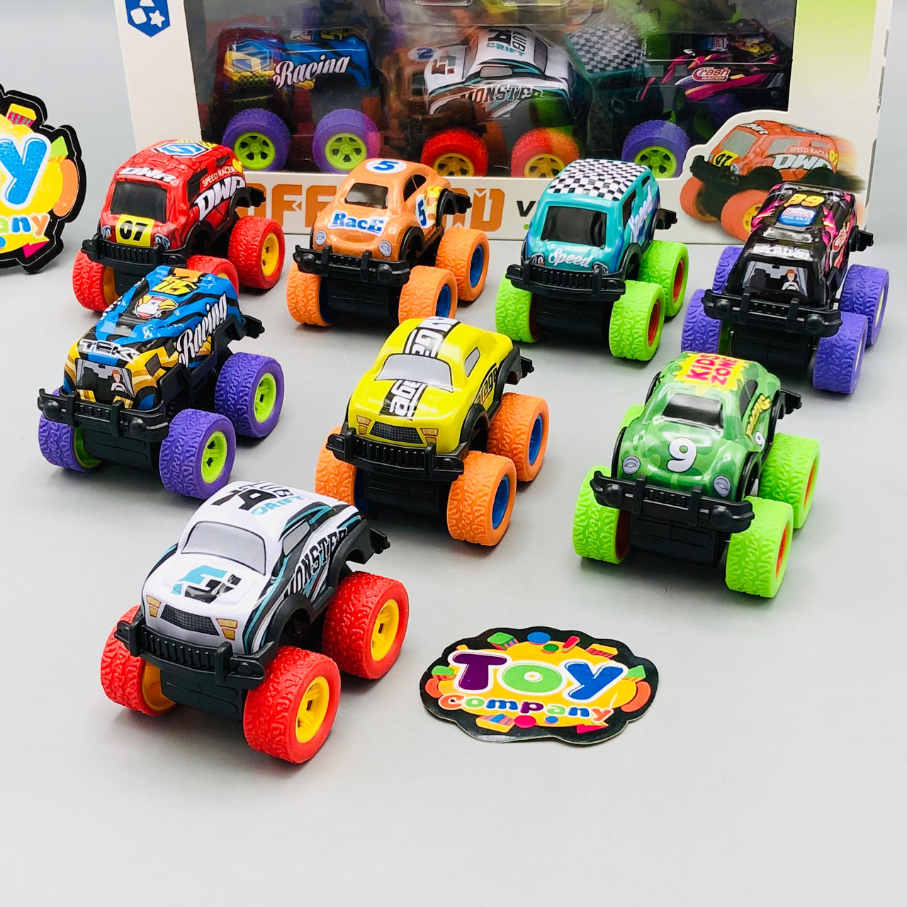 8Pcs Mini Inertial Pullback Off-Road Cars Set
