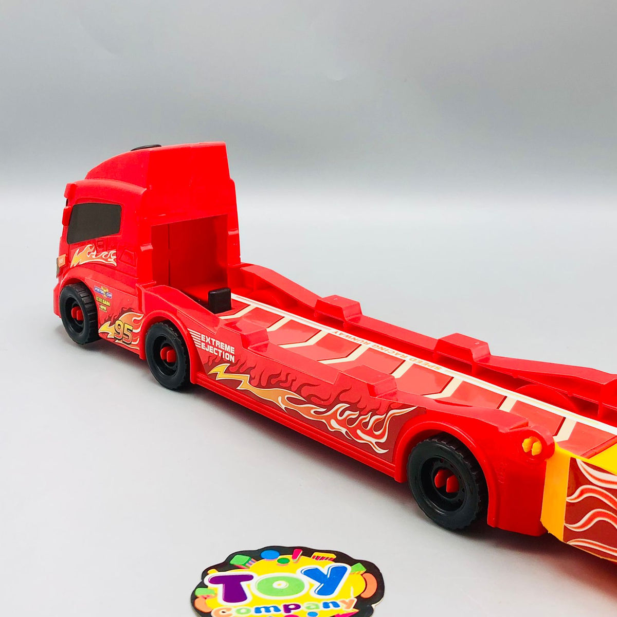 ABS Inertial Ejection Foldable Truck With 6Pcs Cars