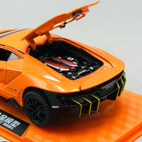 1:32 Diecast Lamborghini LP770-4 With Acrylic Display Box - Orange