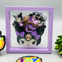 10Pcs Girls Kuromi Themed Hair Accessories Set - Black