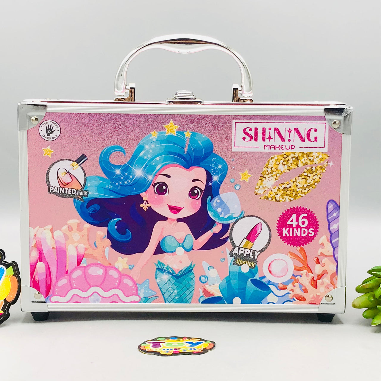 46Pcs Mermaid Realistic Makeup Suitcase