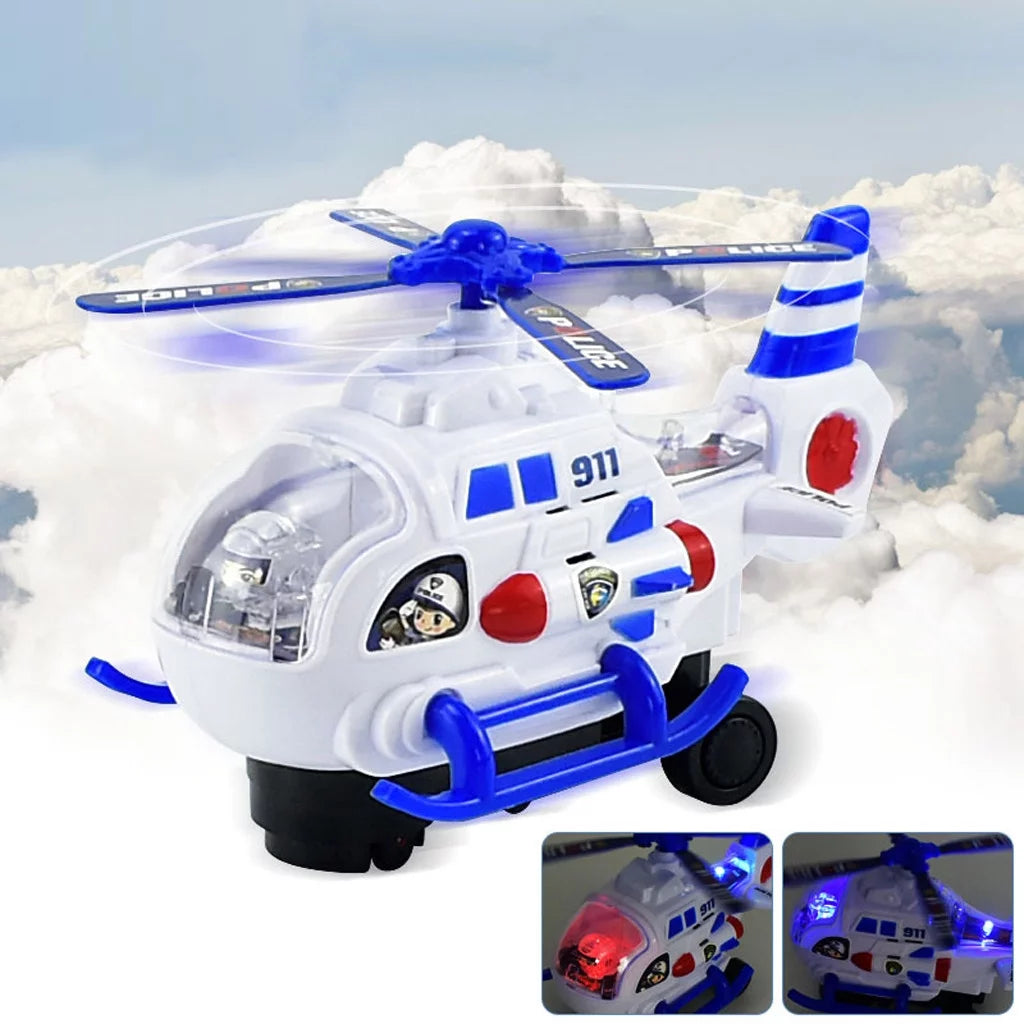Electric Police Helicopter With Lights & Sound