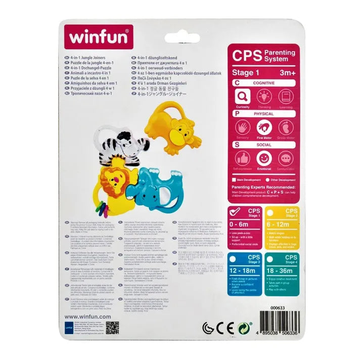 WinFun 4-in-1 Jungle Joiners Rattle Set