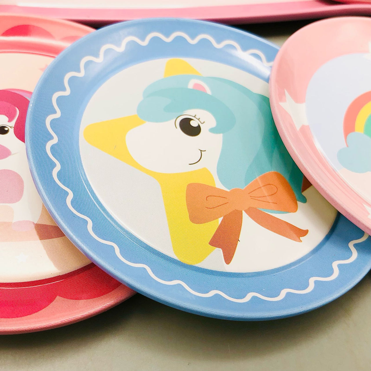 14Pcs Unicorn Themed Kids Metal Tea Set