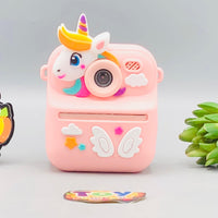 Kids Unicorn Themed Instant Print Camera With Silicon Case