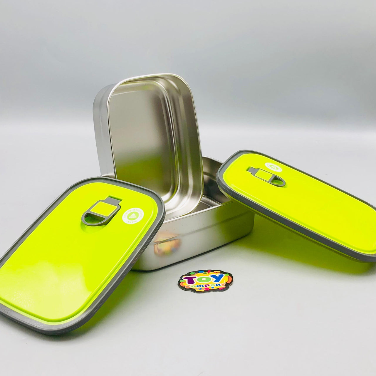 1.1L Stainless Steel Dual Lunch Box - Green