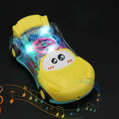 Kids Transparent Gear Phone Car With Light & Music