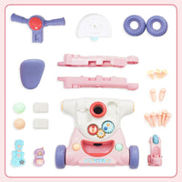 6in1 Multi-functional Baby Activity Musical Walker - Pink