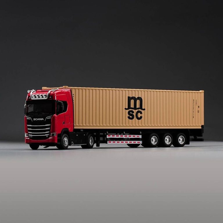 1:36 Diecast Metal Scania Transport Container Truck