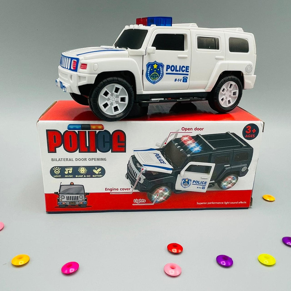 Police Car with Openable Doors and Bonnet