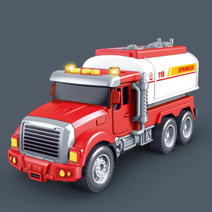 1Pc Inertial Power Fire Engine Vehicle - Assortment
