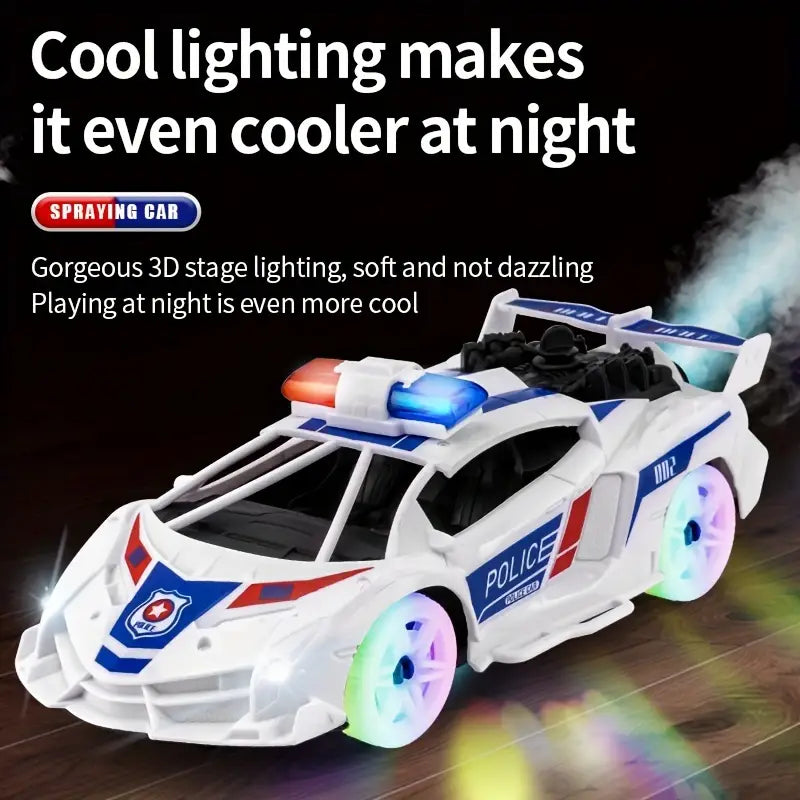 Electric Go Police Spray Universal Wheel Car