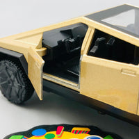 Mini Diecast Tesla Pickup Truck With Bike - 1Pc