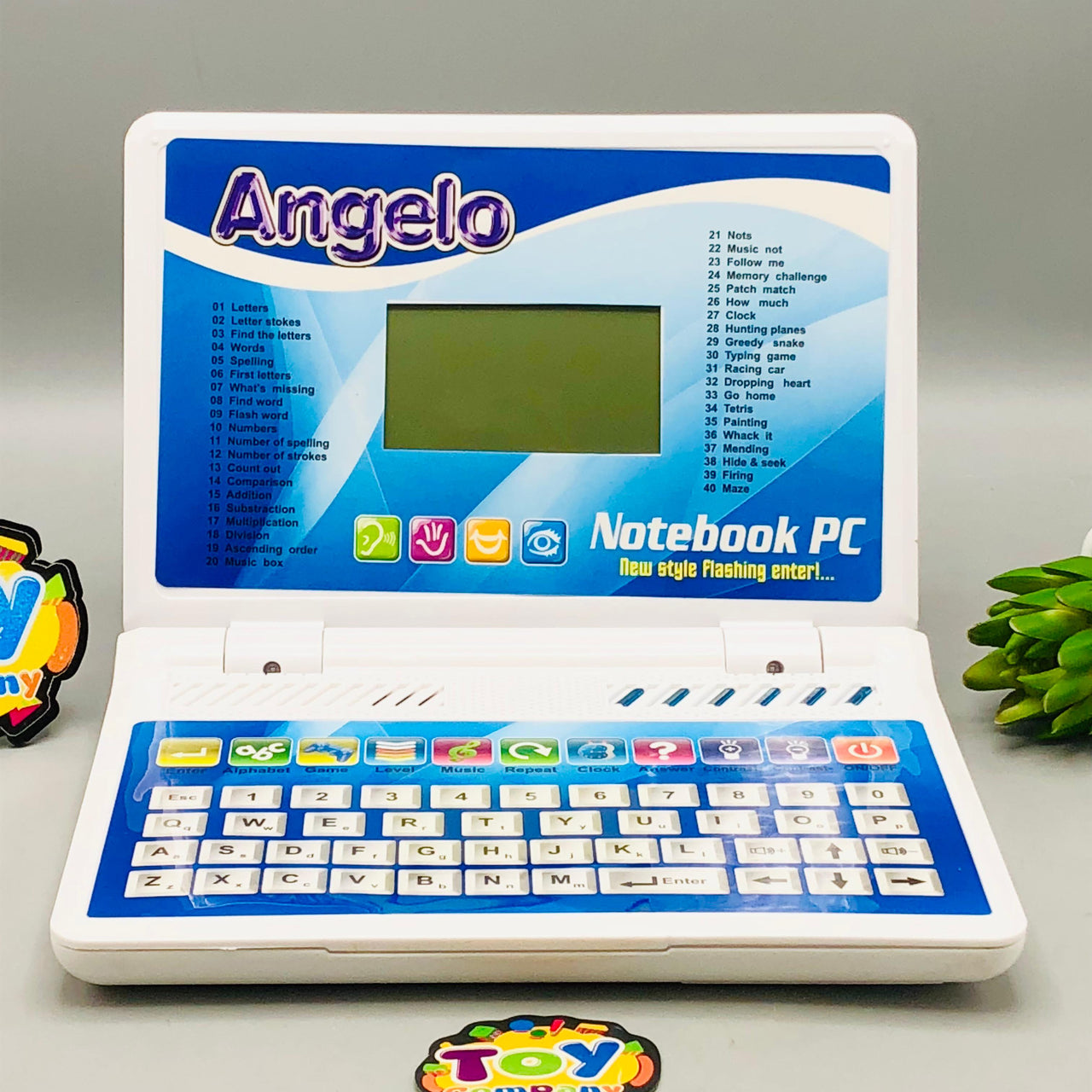 40 Activities Kids English Learning Laptop - White