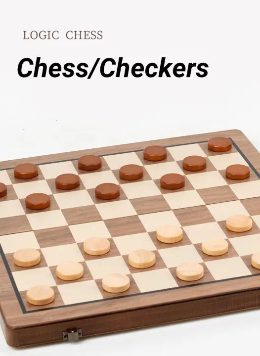 2in1 Chess & Checkers Foldable Play Game Set