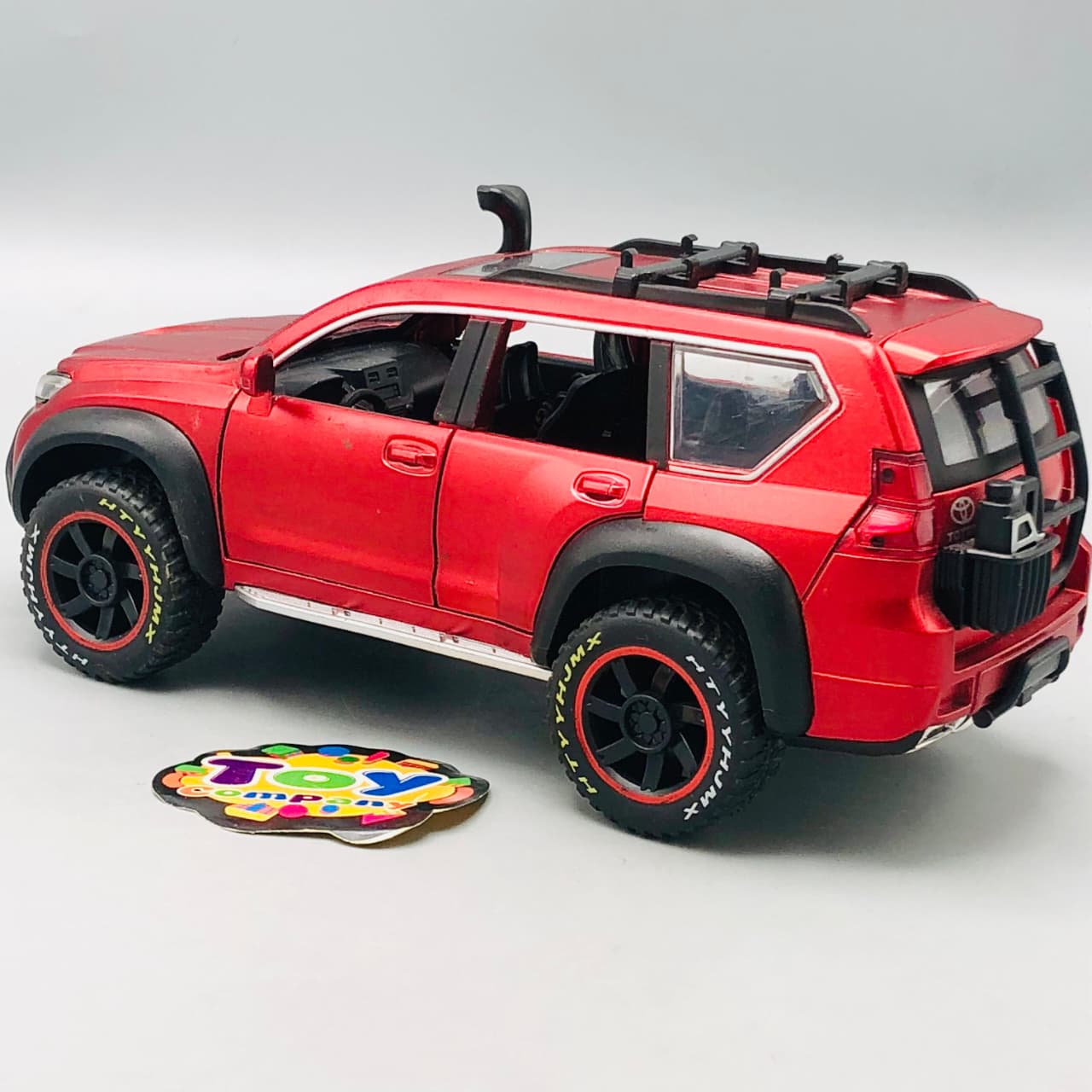 1:24 Diecast Toyota Land Cruiser Prado Off-Road Red Red - Minor Fault