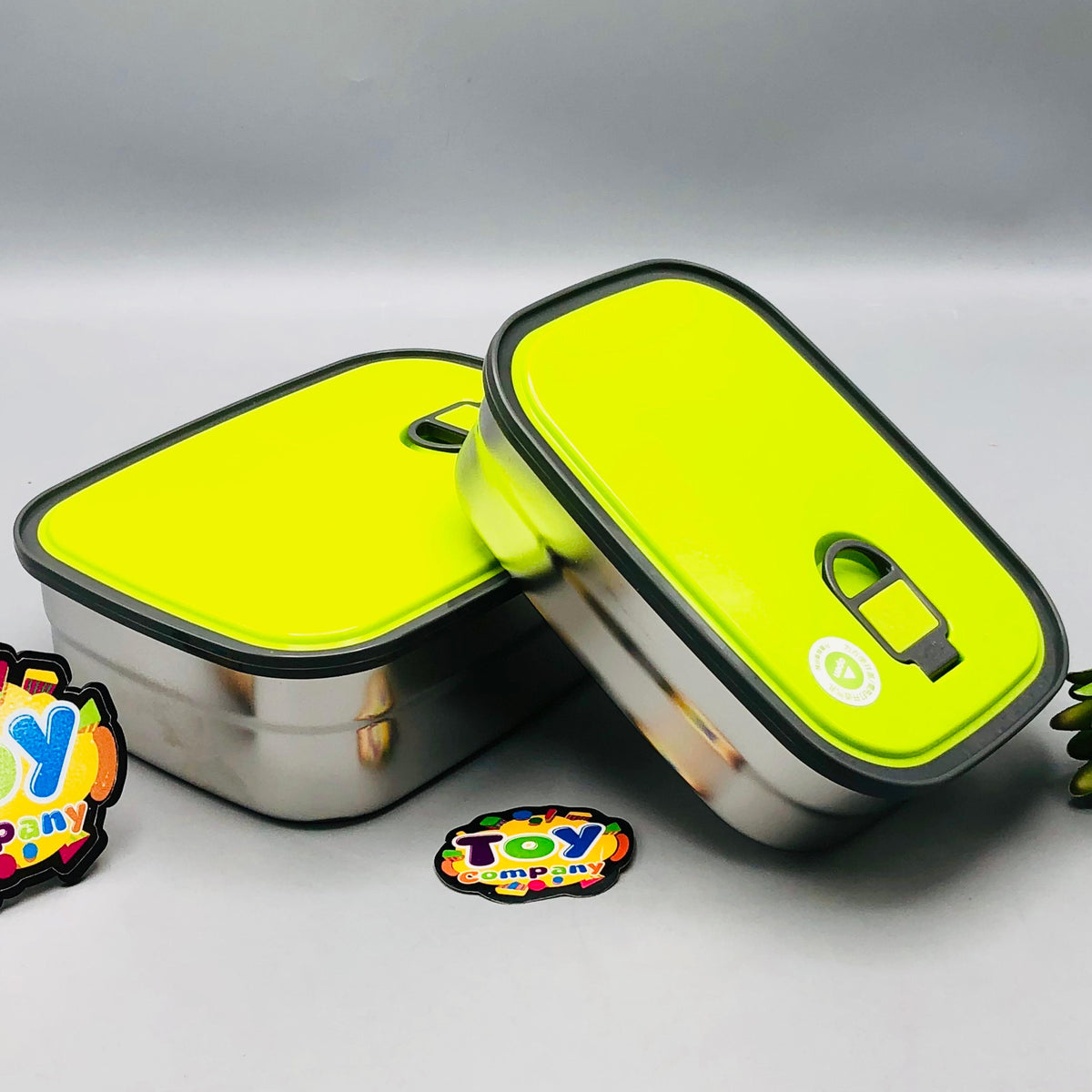 1.1L Stainless Steel Dual Lunch Box - Green