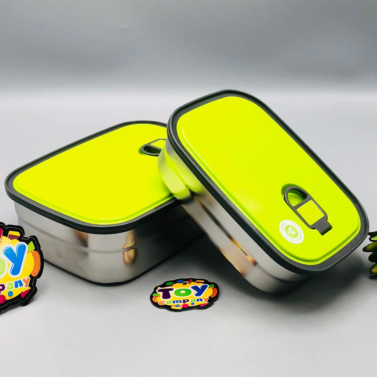 1.1L Stainless Steel Dual Lunch Box - Green