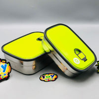 1.1L Stainless Steel Dual Lunch Box - Green