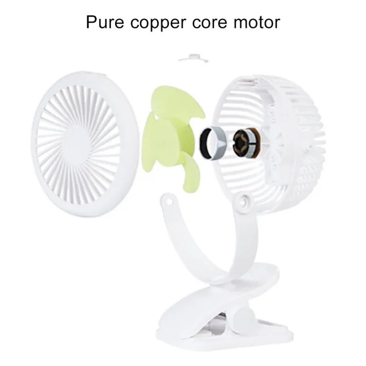 Rechargeable Mini Slim Table Clamp Fan