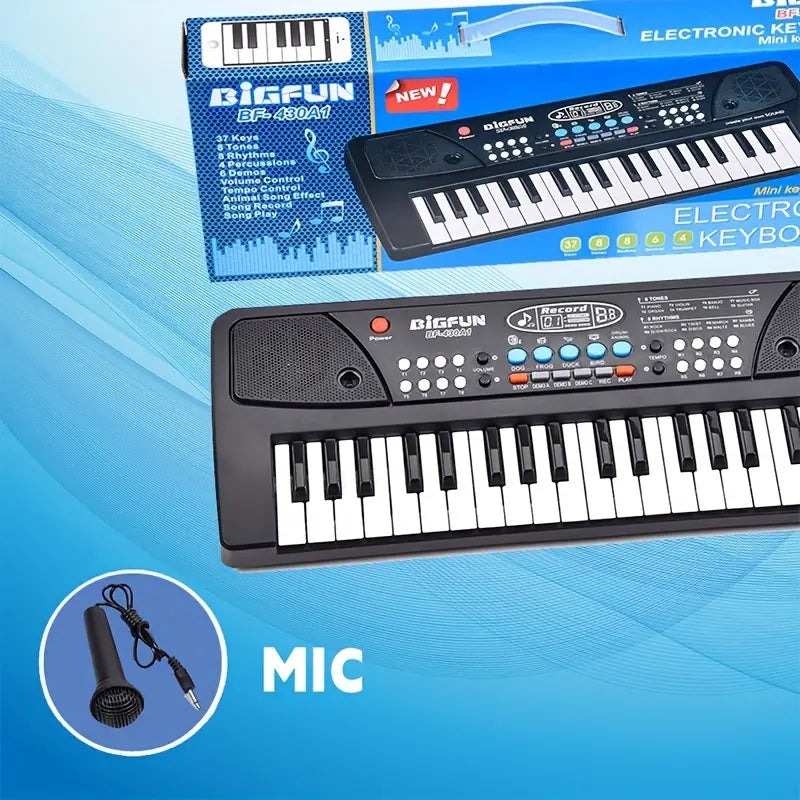 Big Fun 37 Keys Electronic Keyboard With Microphone