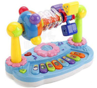 Kids Musical Piano With Rotating Rattle Knock Game