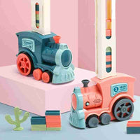 Electric Automatic Laying Domino Train With Light & Sound