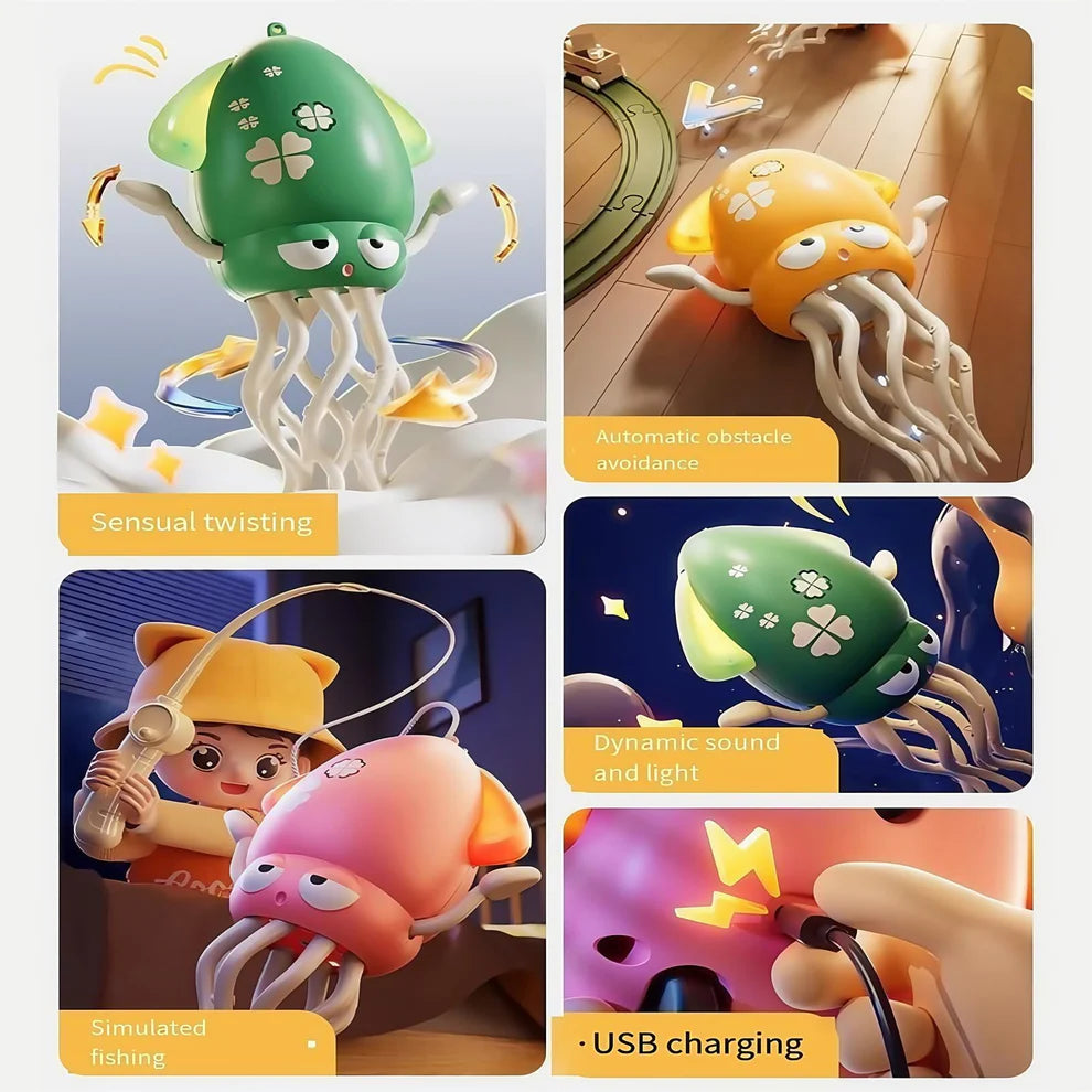 Electric Kids Dancing Squid With Light & Music