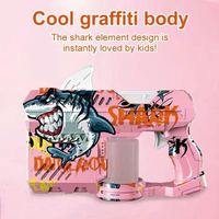 Electric Dual-Holes Shark Themed Colorful Bubble Gun