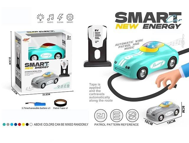 Electric Smart Line Following Car With EV Station