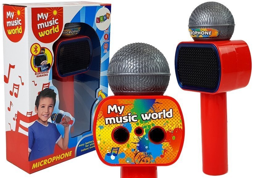 Kids Wireless Karaoke Microphone With Lights - Red