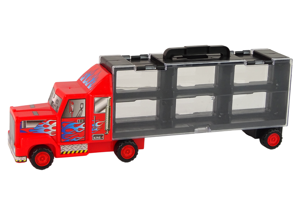 Inertial Transport Truck With 6Pcs Diecast Cars