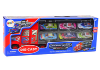 Inertial Transport Truck With 6Pcs Diecast Cars