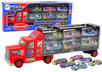 Inertial Transport Truck With 6Pcs Diecast Cars