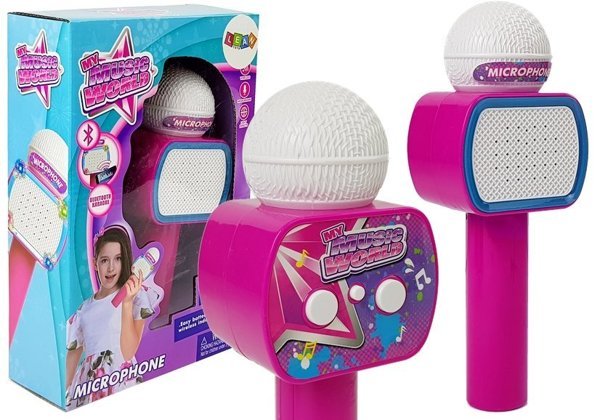 Kids Wireless Karaoke Microphone With Lights - Pink