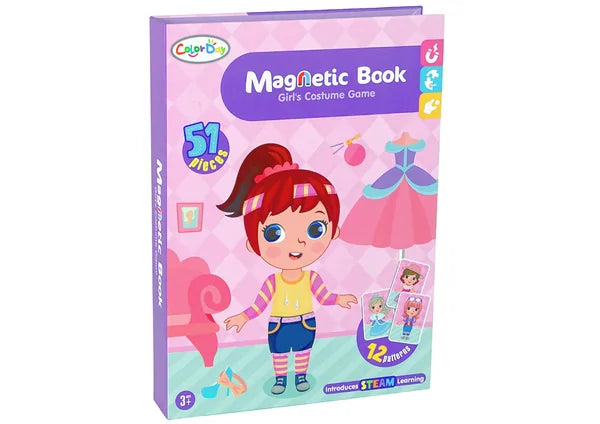 51Pcs Girl's Costume Game Magnetic Puzzle Book