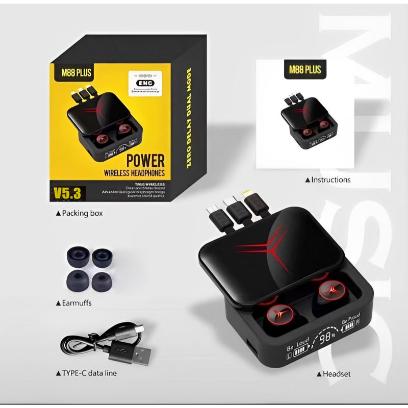 M88 Plus Wireless Headphones-A+