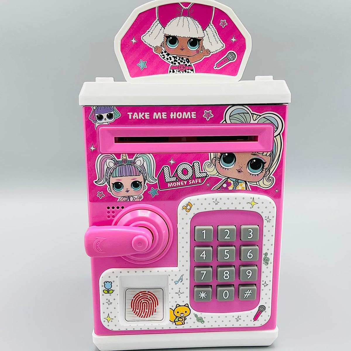 LOL Piggy Bank ATM with Finger Print & Password Unlock