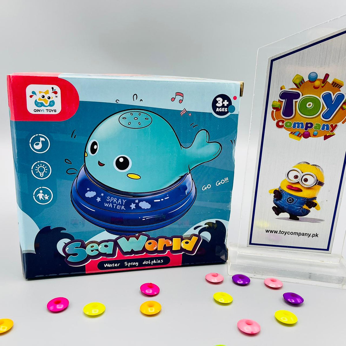 Baby Bath Spray Water Fish & UFO Car Base